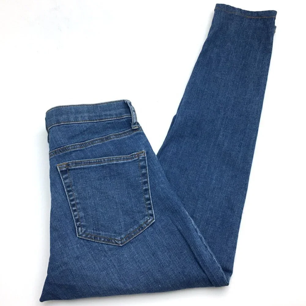 TopShop Women's Leigh Skinny Jeans Medium Wash Stretch size 28 length 27